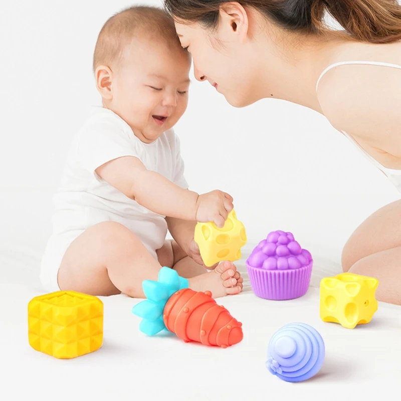 

Soundable Toy Baby Sensory Ball Crawl Educational Toy for Baby Shape Matching Toys Montessori Squeeze Hand Ball