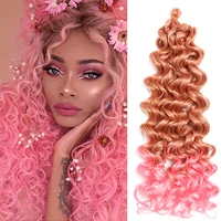 synthetic deep wave twist crochet hair natural afro curls braids ocean wave braiding hair extensions ombre curly hair for women