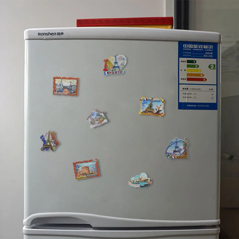Сувенирные магниты на холодильник кантри Париж резиновая наклейка путешествия