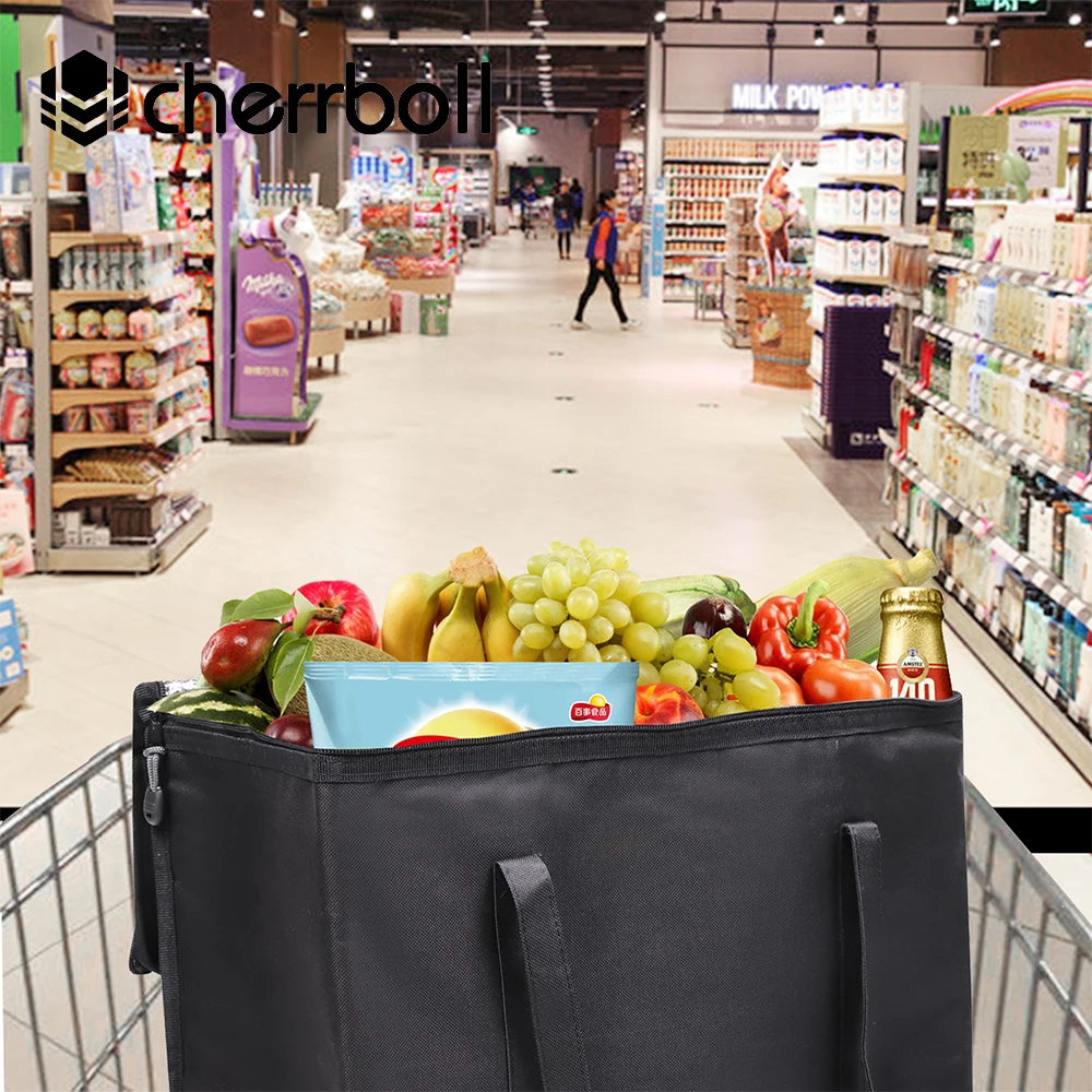 Cherrboll очень большой размер льда пакет для всех сезонов многоразовые продуктовые хозяйственные коробки сумки большой ящик-охладитель для пищевых продуктов сумки(35*29*58 см