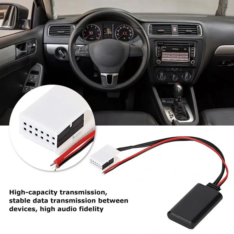 12V 12-Pin автомобильный Bluetooth аудио кабель автомобиля Bluetooth AUX адаптер подходит для мкд RNS 510 RCD 200 210 300 310 500 510 аксессуары