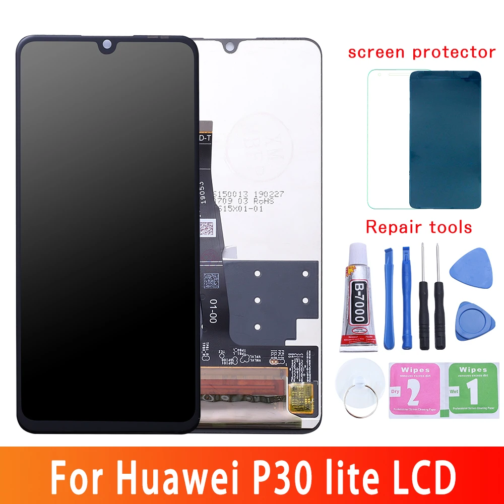 2312*1080 AAA lcd Originale Con Cornice для HUAWEI P30 Lite ЖК дисплей Schermo nova 4e MAR LX1 LX2 A|Экраны мобильных