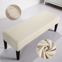 meijuner jacquard piano chair cover elastic all inclusive long bench cover rectangular solid color stool cover dining room