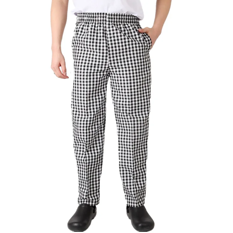 Pants Style 7 Мода эластичный пояс шеф-повара униформа брюки шапки мужской костюм рабочая одежда повара Кухня полосатые брюки дышащий необычный костюм - Цвет: Pants Style 7