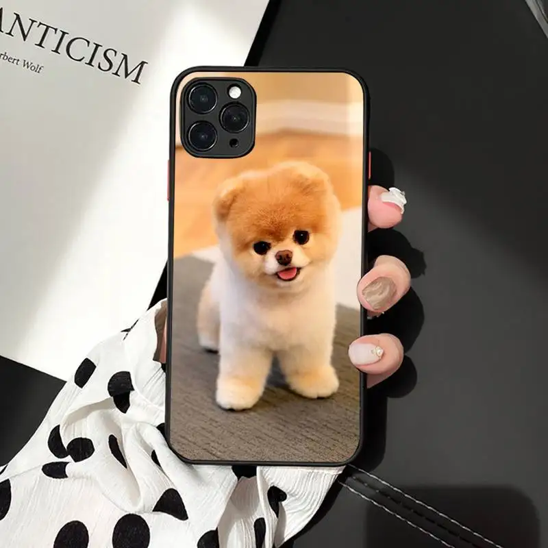 

cute dog Pomeranian Phone Case For iphone 12 11 7 8 plus mini x xs xr pro max matte transparent cover
