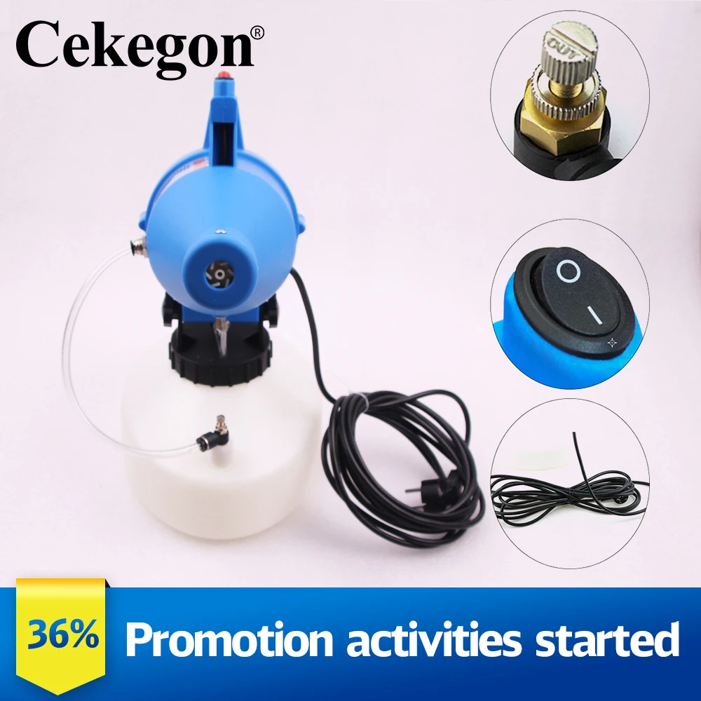 Portable Electric Sprayer Thermal Fogger Machine Disinfection Atomizer Pump Plastic Suitable for Farm Hotel School Courtyard | Дом и сад