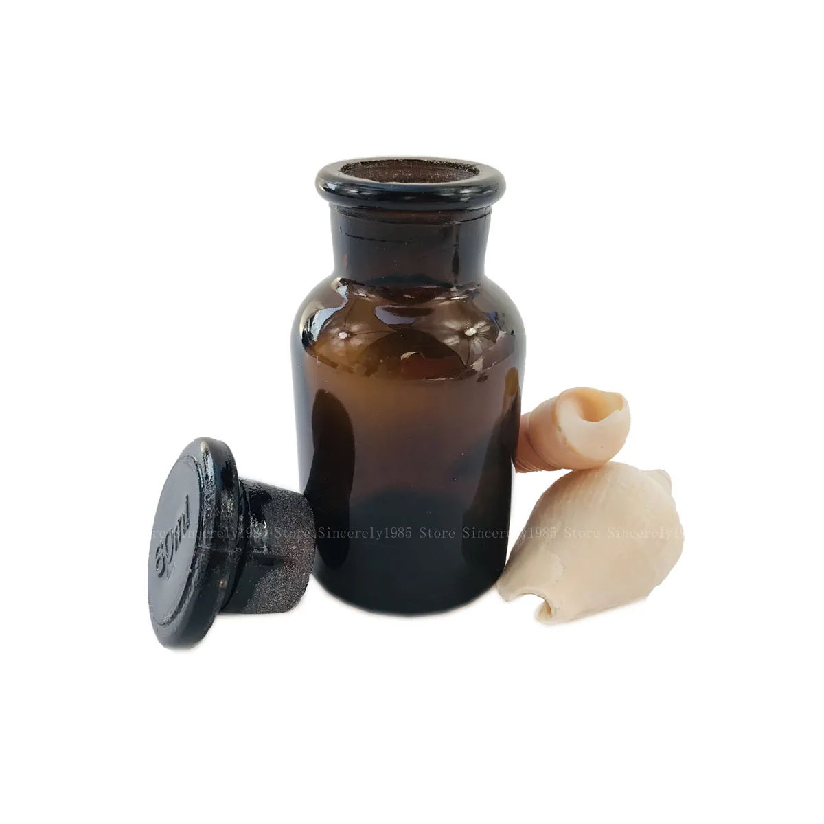 3 шт. 50 мл лабораторная стеклянная бутылка-реагент со стеклянной крышкой