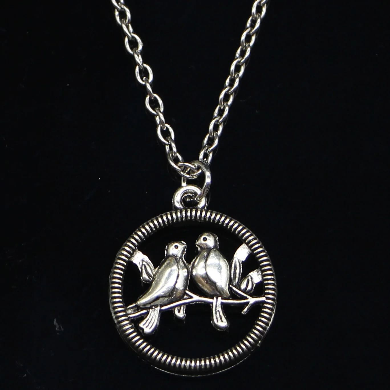 Новое модное ожерелье 20 мм Подвески для влюбленных птиц короткое длинное женщин