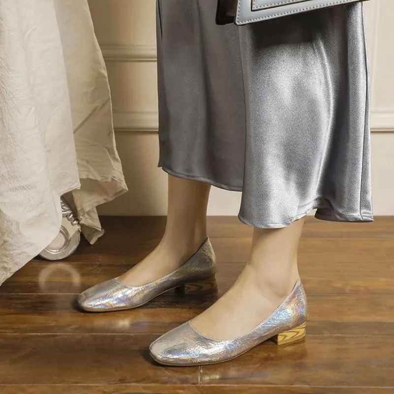 Туфли-лодочки Женские Простые квадратный носок без застежки свадебные туфли для