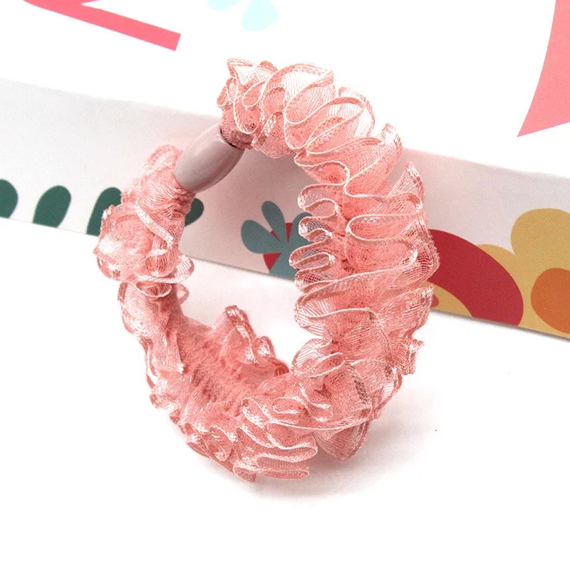 

Hairlyah 5pcs/set Pleated Lace Elastic Hair Band Women HairTiesScrunchies Ornaments PonytailHolder Headband Hair Accessories