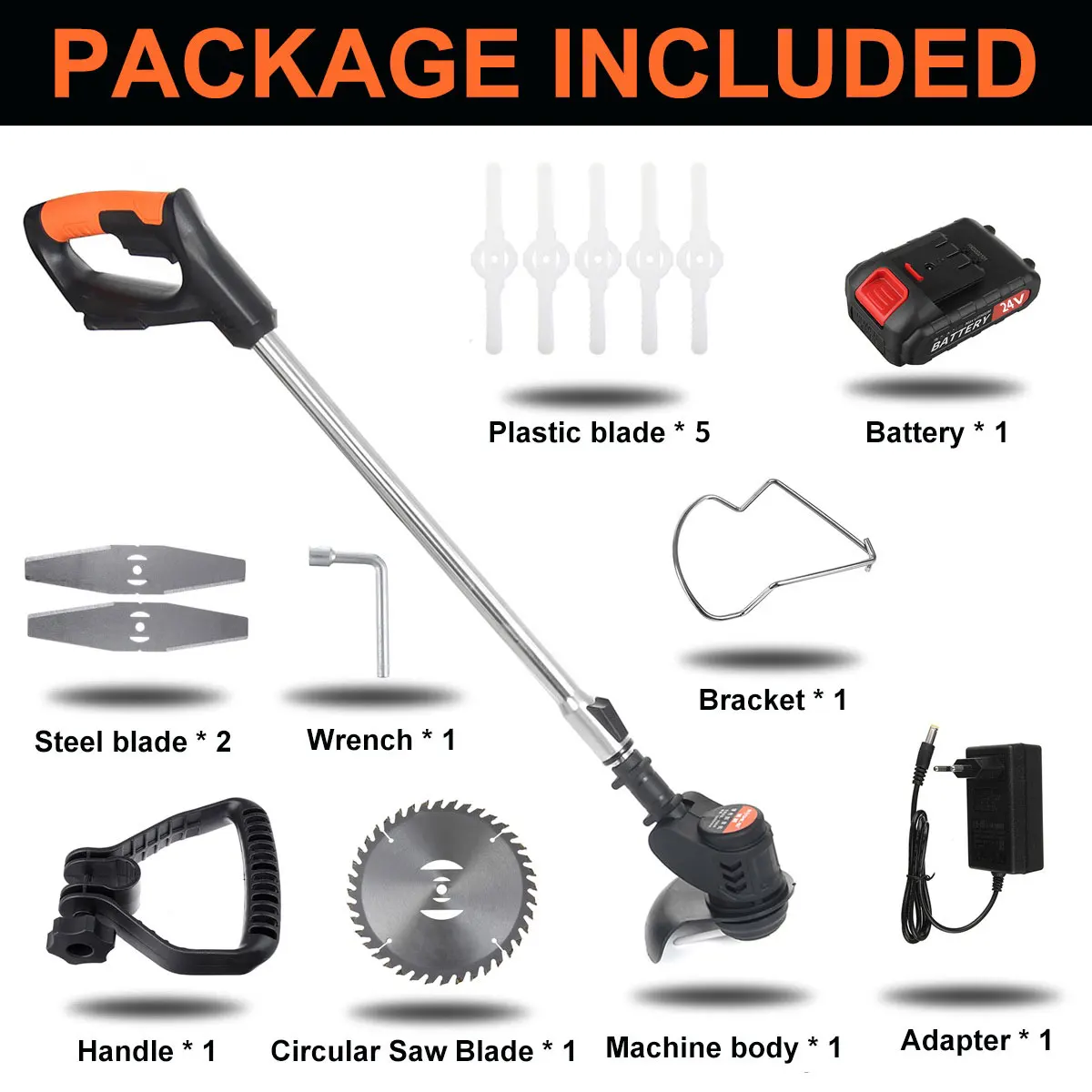 

36V/24V 1800W 15000RPM Electric Lawn Mower Cordless Grass Hedge Trimmer Adjustable Handheld Mowing Machine Garden Power Tool