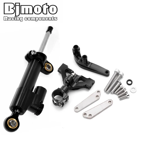 Мотоциклетный демпфер рулевого механизма BJMOTO, монтажный кронштейн, стабилизатор для Kawasaki ZZR1400 ZX14 2006-2016, Обратный контроль безопасности