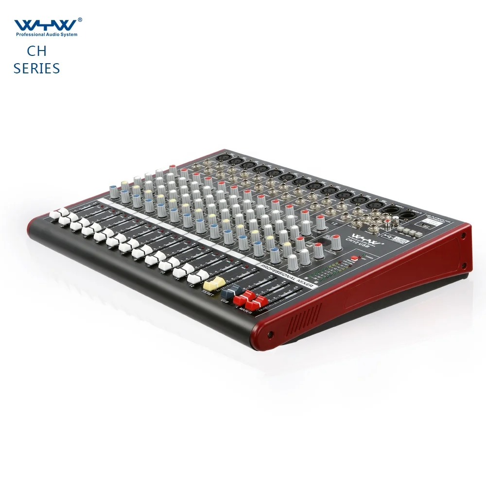 

12-channel usb audio mixer console