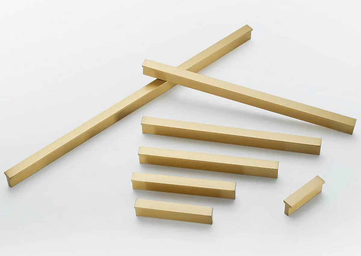 european style pure copper cabinet gold kitchen handle long furniture handle tirador free global shipping