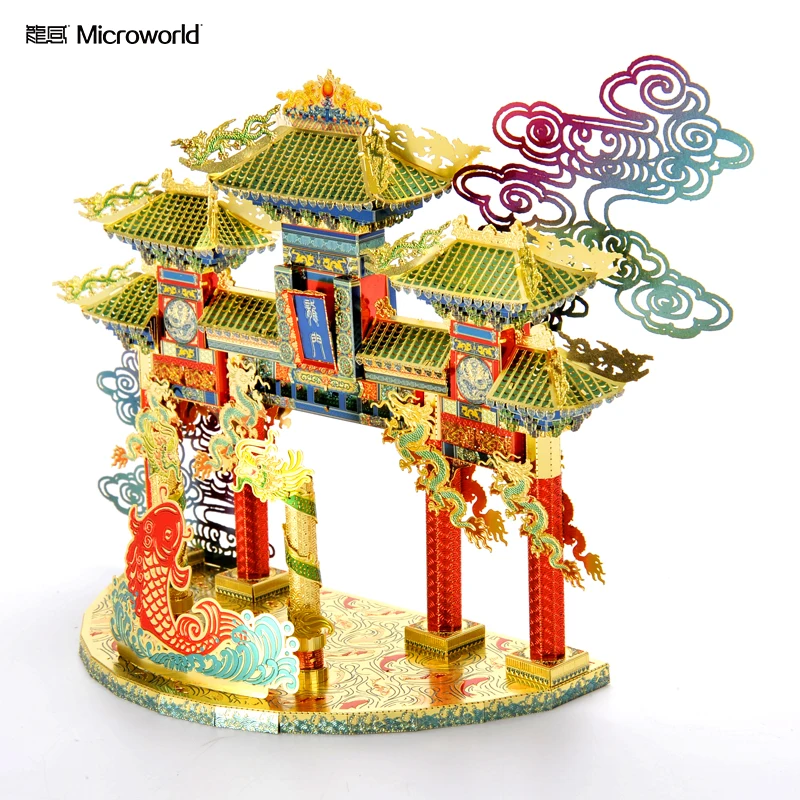Металлический 3D-пазл Microworld козловая конструкция наборы моделей для сборки