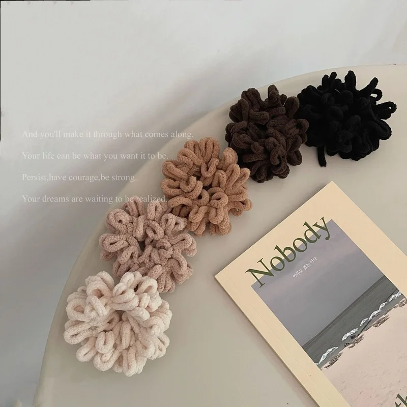 

Retro towel hair ring thick and wide does not hurt the hair scalp tie hair rubber band female ins forest hair accessories female