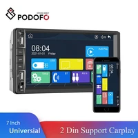 podofo 2 din 7 car radio autoradio android autocarplay mp5 multimedia player touch screen bluetooth usb fm audio universial
