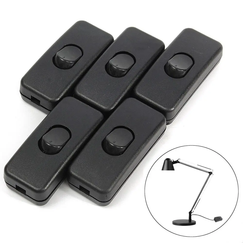 

Оптовая продажа, 5 шт./лот, черный встроенный/выключенный Настольный светильник, переключатель кабеля, классический простой стиль