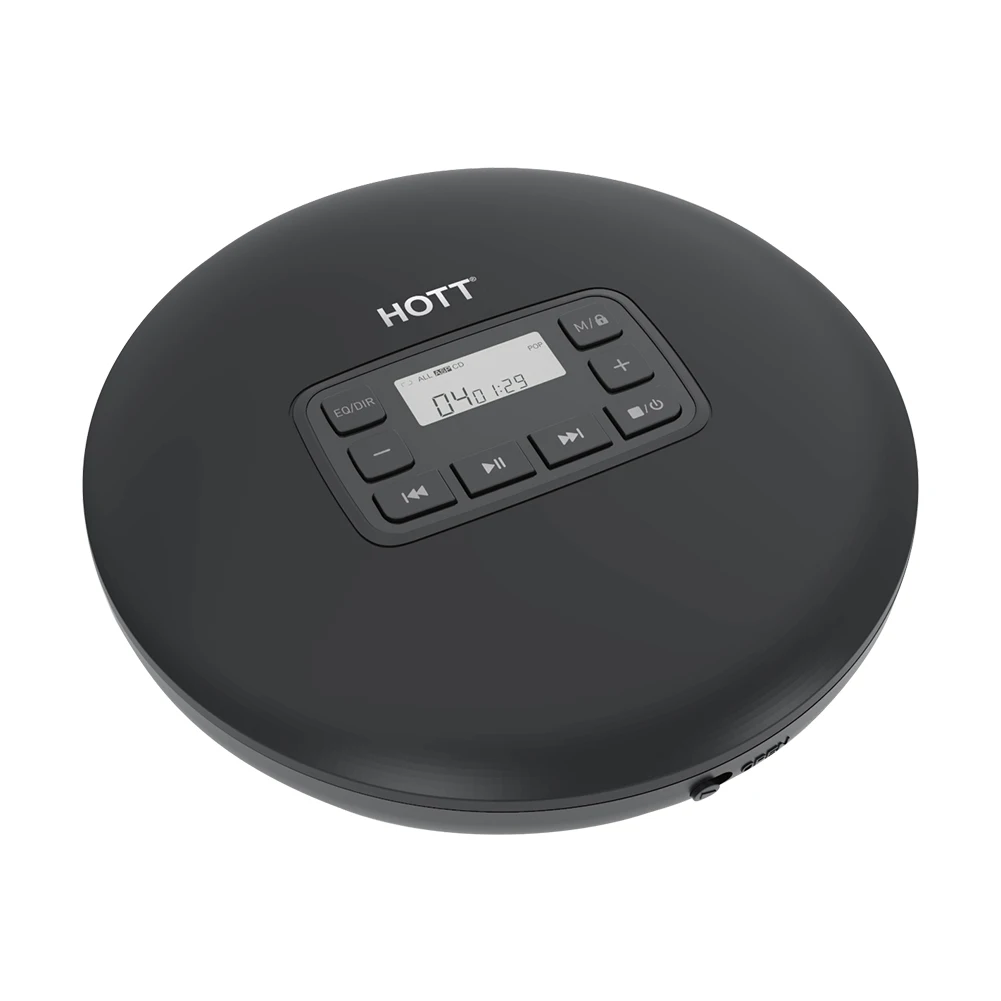 

HOTT CD204 Portable CD Player with LCD Display HiFi Surround Music Player Shockproof for Home Travel Car