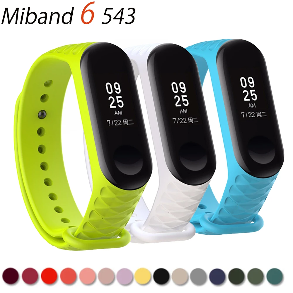 Mi band 6 bracelet For Xiaomi Mi Band 5 strap wristband Colorful sport Silicone WatchBand Smart Band4 Miband 3 4 5 watchband