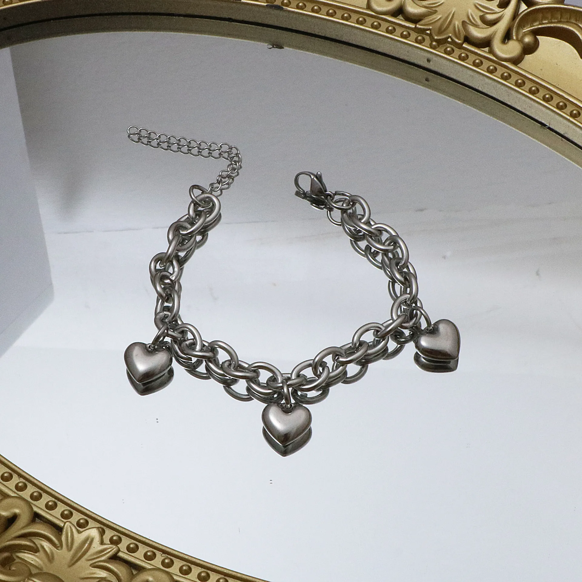 

Trendy Punk Bracelet Multi Double Layer No Fading Titanium Steel Bangle Bracelet for Women Mens Jewlery Gifts Pulseras Mujer