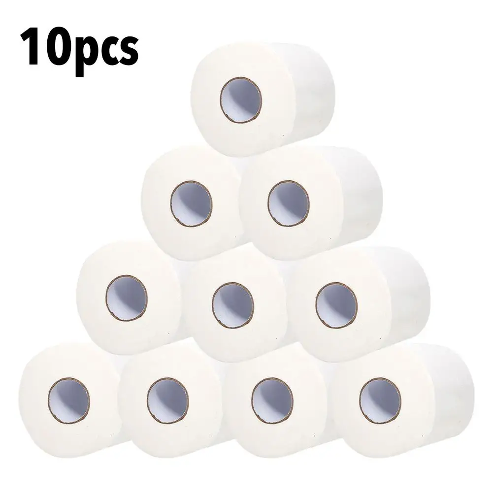 

10 Rolls Silky Smooth Soft 3-Ply Toilet Tissue Home Kitchen Recycled Toilet Tissue Highly Absorbent Hand Tissue For Daily Use