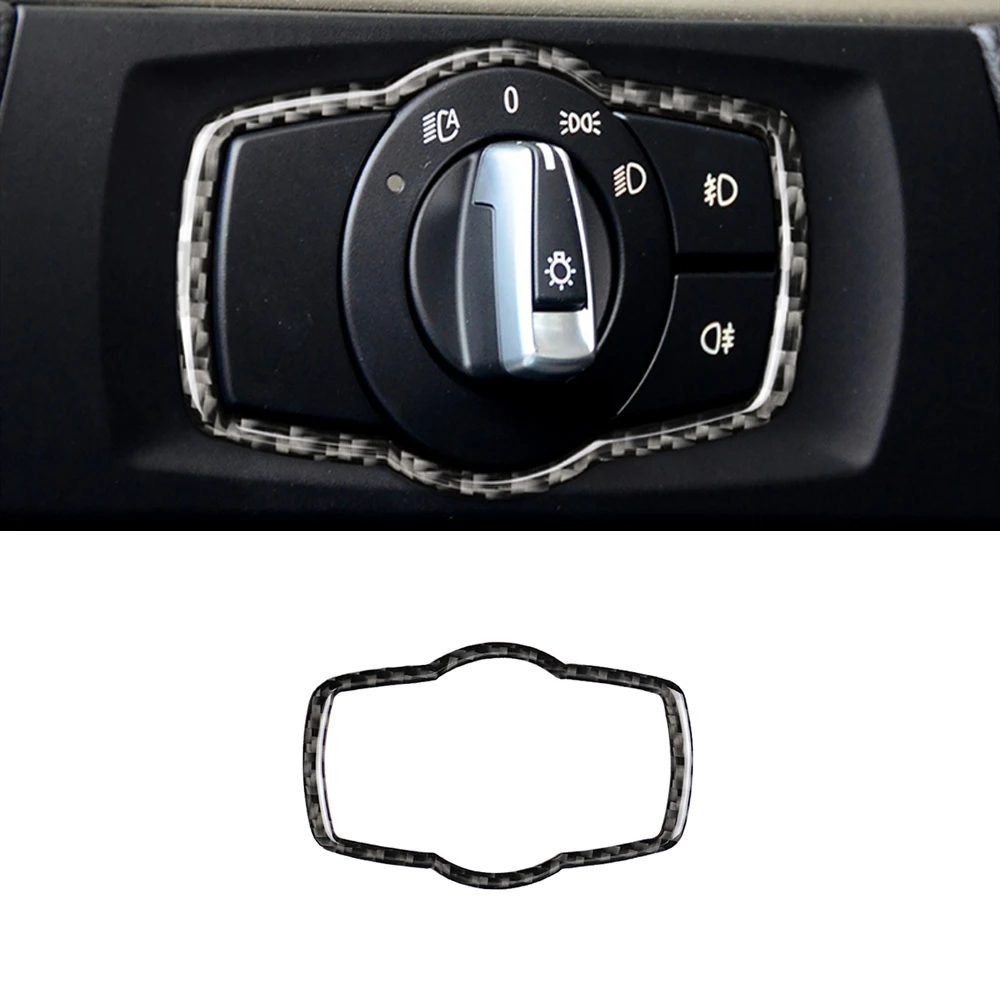 Автомобильный интерьер из углеродного волокна кнопки переключателя фары