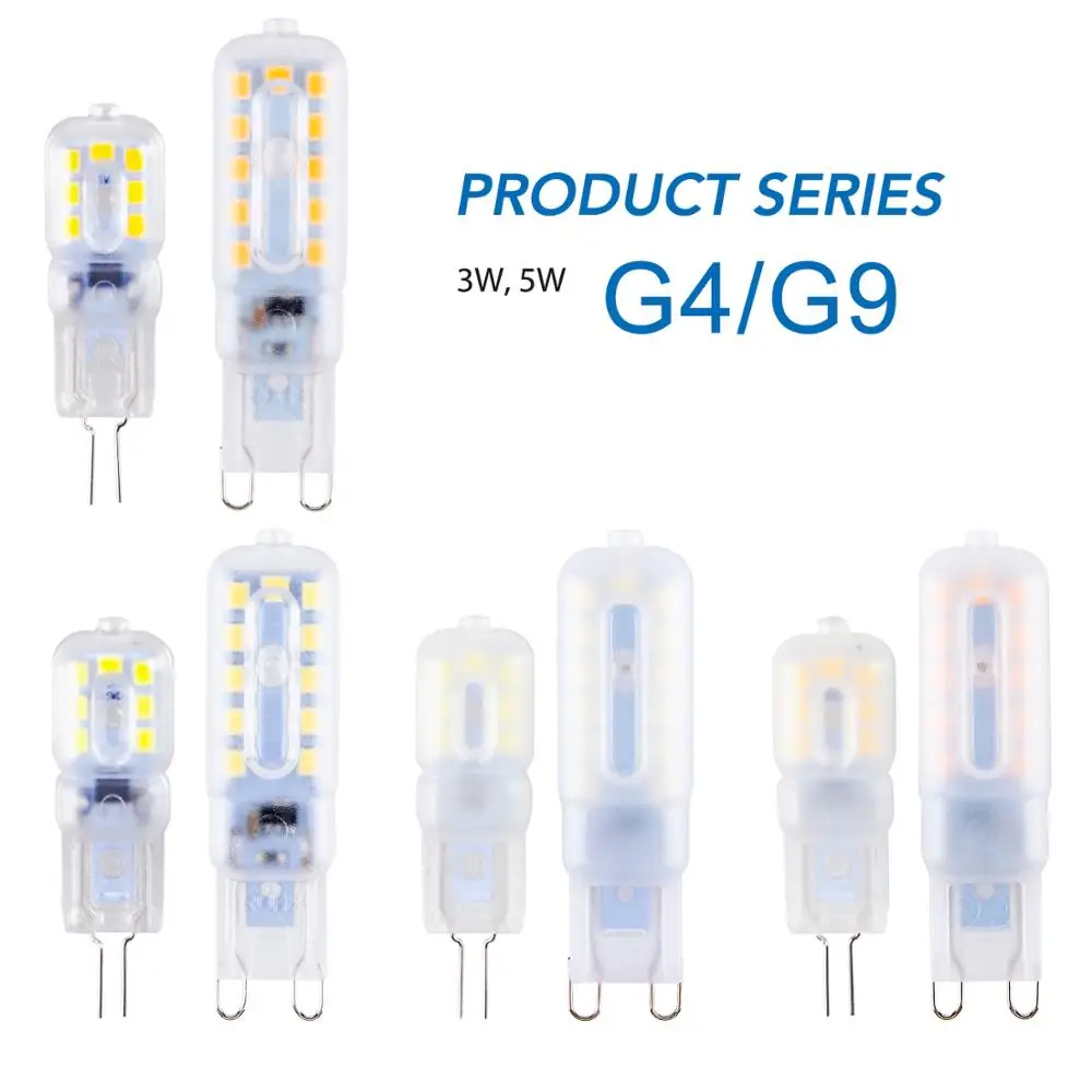 Светодиодный мини светильник G9 5 Вт 3 лампа кукуруза G4 светодиодный Диммируемый