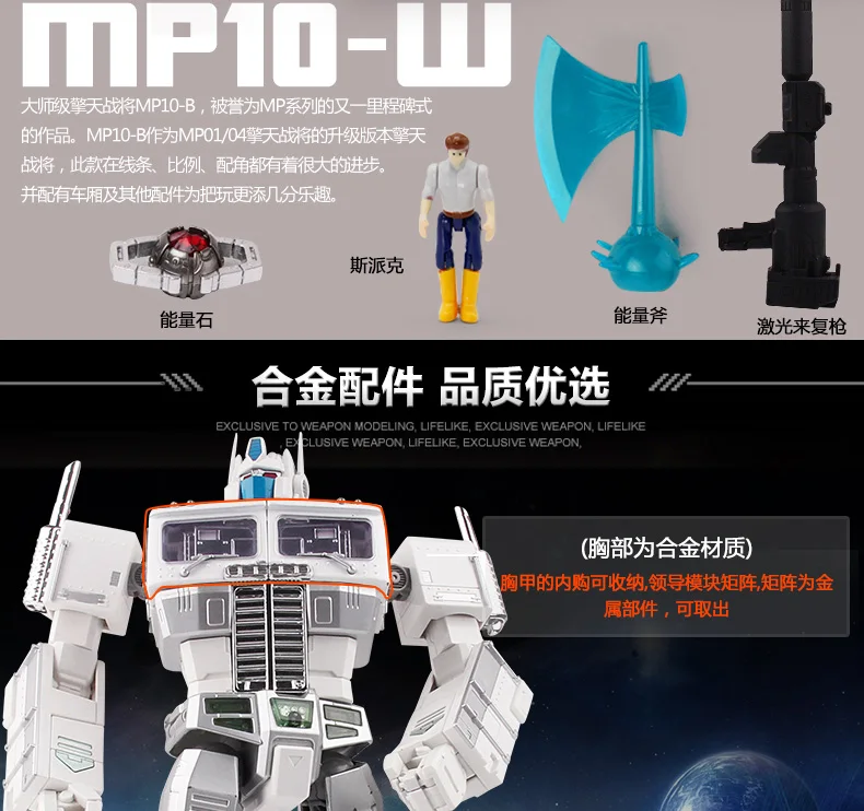 Weijiang металлический сплав ультра Magnus MPP10W MPP10-White Commander KO MP10U крупногабаритная