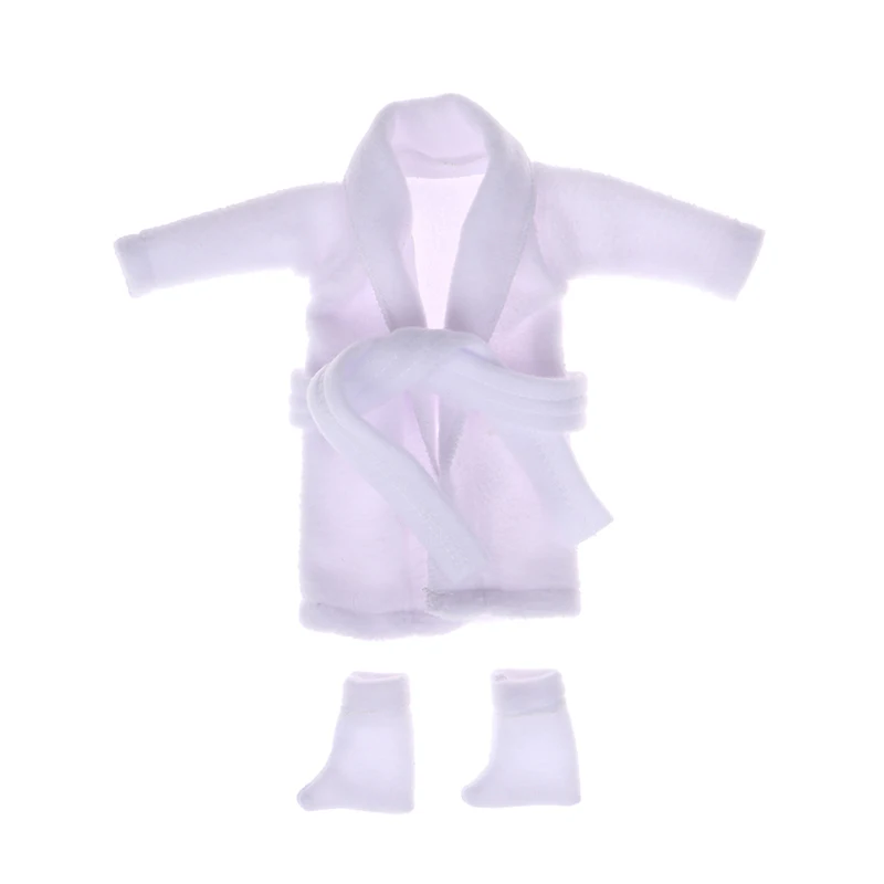 

A Christmas Tradition Toys Accessories Santa Couture Clothing for Elf Doll white robe + shoes