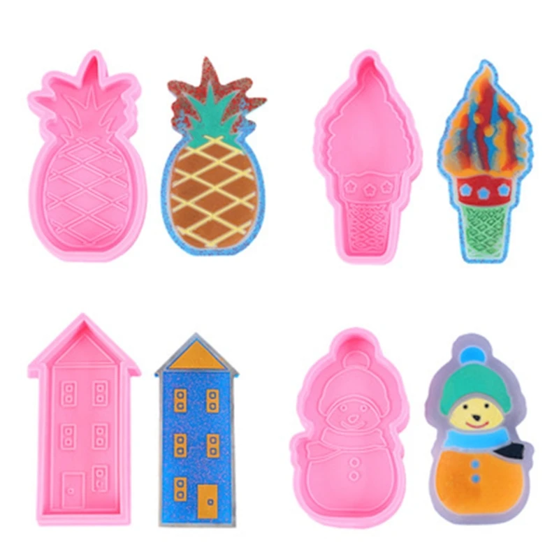 

Cartoon Keychain Epoxy Resin Mold Jewelry Pendant Decorations Silicone Mould DIY Crafts Home Decorations Ornaments Polymer