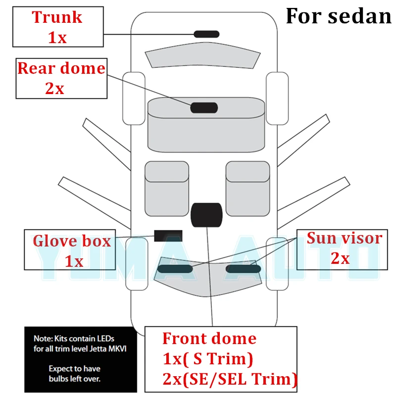 12x светодиодная интерьерная с Canbus лампа для дома карта купольный светильник