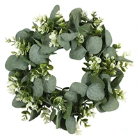 40eucalyptus wreath artificial plants background wall window decor wedding party supplies gifts diy christmas home decoration