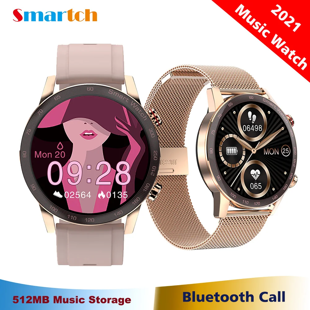 

Women Man AK25 Smart Watch Clock Bluetooth Call MP3 Player 1.28 Inch HD Full Touch IP68 Waterproof Fitness Tracker Clock Music M