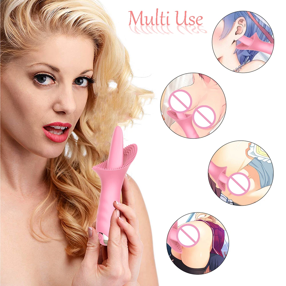 

10 Modes Vibrating Vaginal Massage G-Spot Clitoral Vibrator Tongue Licking Clit Tickler Sex Toys for Women Orgasm Product Shop