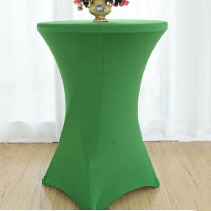Emerald Green 1 шт. эластичный спандекс коктейльное покрытие для стола лайкра стрейч бар Скатерть для свадьбы Отель банкет украшения - Цвет: Emerald Green