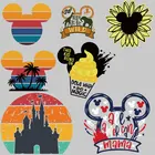 Брендовые красочные тканевые нашивки Disney с головой Микки, стильные термоклейкие виниловые наклейки для глажки, декоративные моющиеся аппликации сделай сам