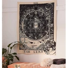 Винтажный Европейский астрологический хиппи Таро Гобелен Мандала солнце и луна Ouija полиэстер настенное одеяло для путешествий пляжный коврик для йоги