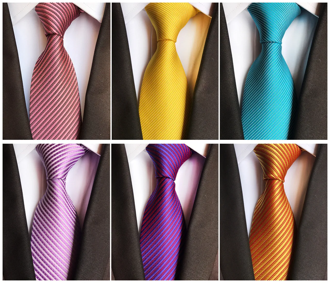 Классические мужские деловые формальные свадьба галстук 8 см сплошной Цвет