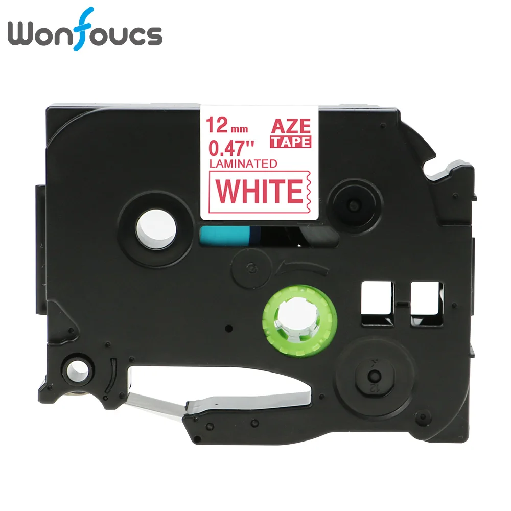 Red on White Wonfoucs совместимый TZe231 Brother tze ленты tz231 tze-231 tz131 для P-сенсорный принтер PT-D210 12 мм ленты с лейблом этикетки кассеты - Цвет: Red on White