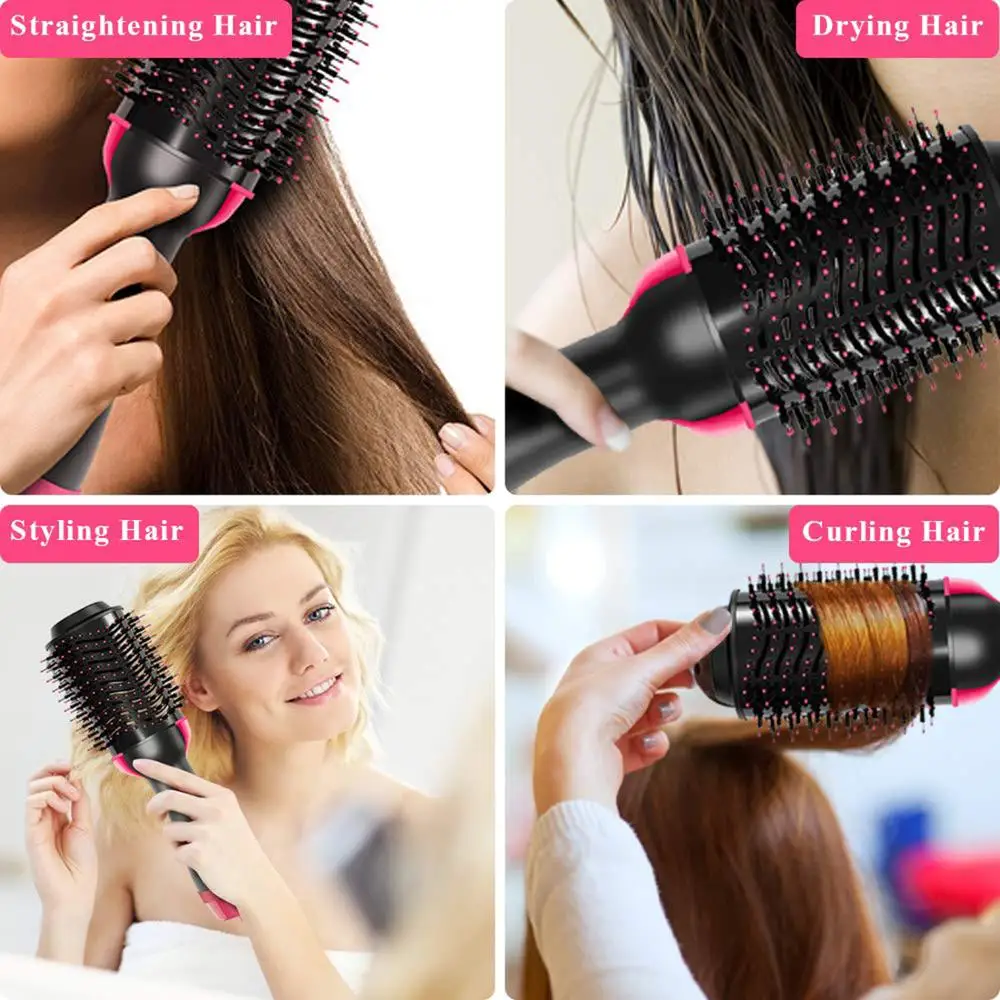 

3 in 1 Negative Ion One Step Hair Dryer & Volumizer Blower Anti-Static Hair Styler Hair Straightener Brush