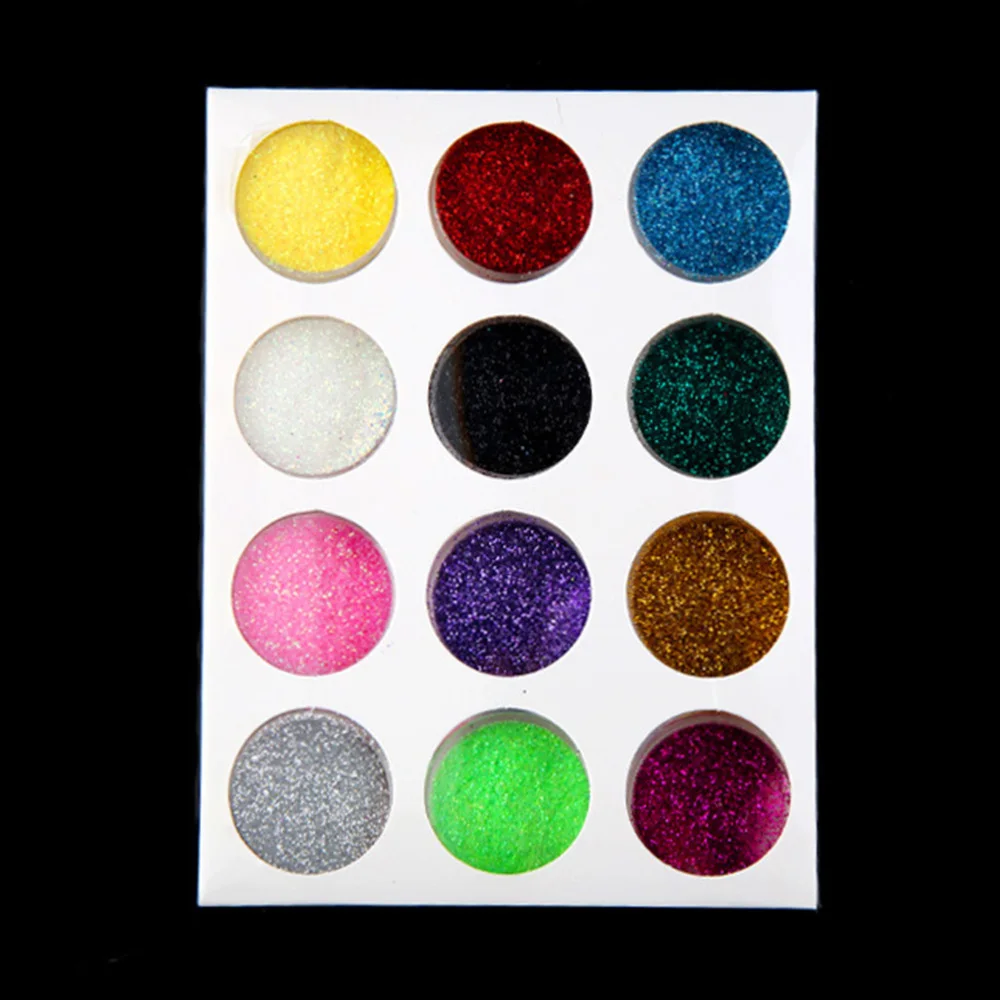 

24pcs Nail Art Paillette Powder Kit Manicure DIY Sequin Powder Nail Decoration for Lady (Random Color)