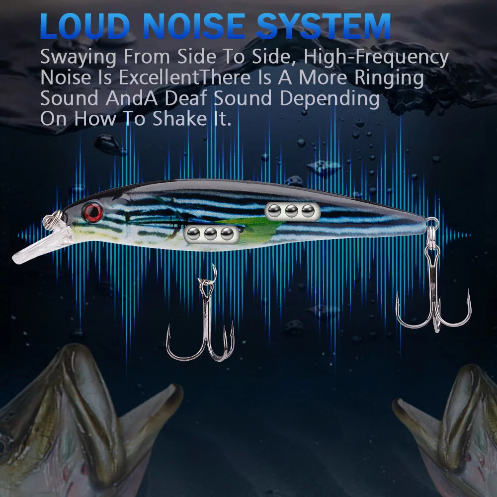 1pcs Minnow Fishing Lures Artificial Hard Bait 11cm 13g Sinking Wobbler Crankbaits Carp Bass Predator Fishing Tackle Pesca