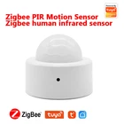 Датчик движения человеческого тела Tuya Zigbee, датчик Zigbee PIR, работает с мостом шлюза Zigbee, для системы безопасности умного дома