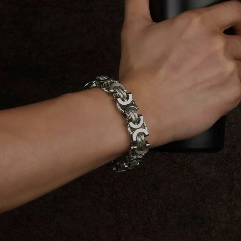 Браслет-цепочка мужской/женский из нержавеющей стали шириной 3/5/7 мм | Украшения и