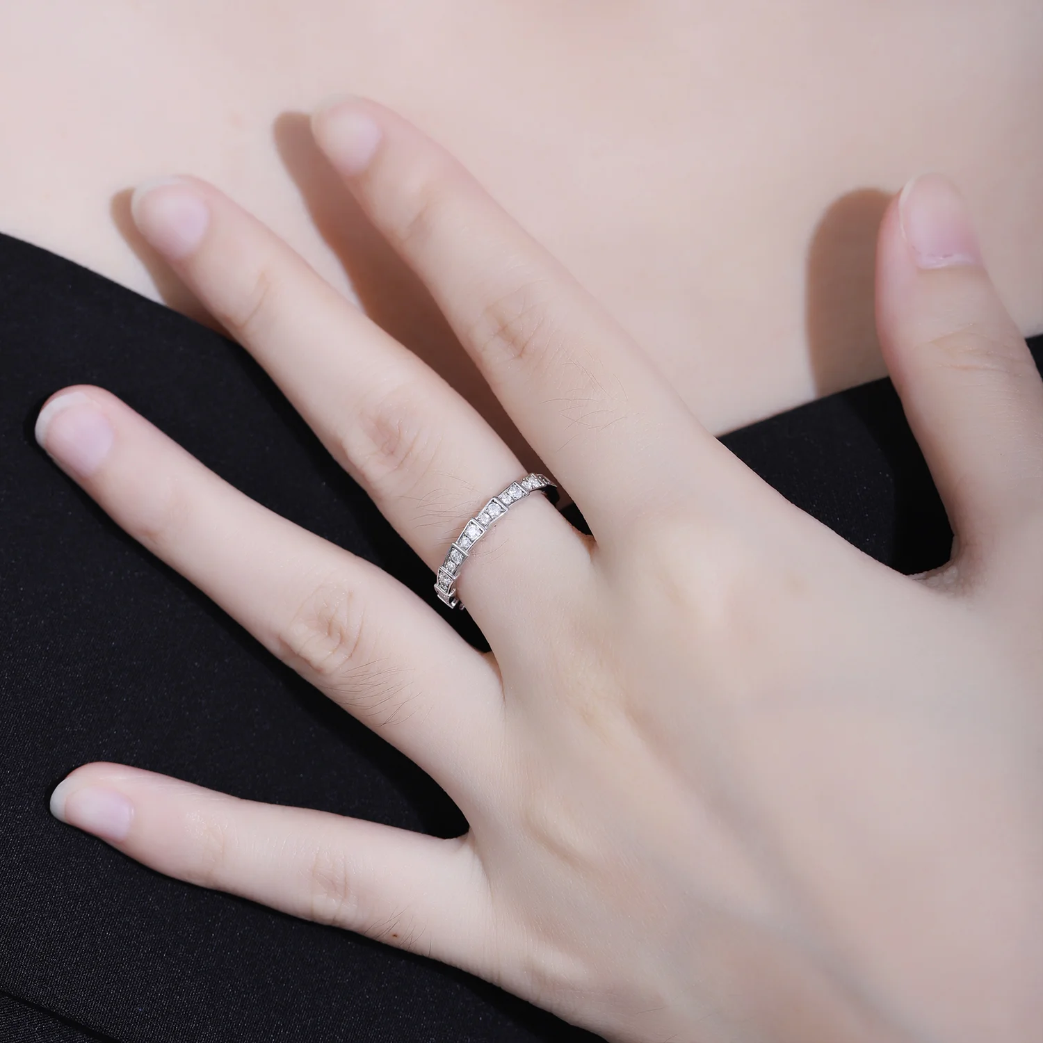 Zhanhao Прямая продажа от производителя кольцо из муассанита с бриллиантом S925 для