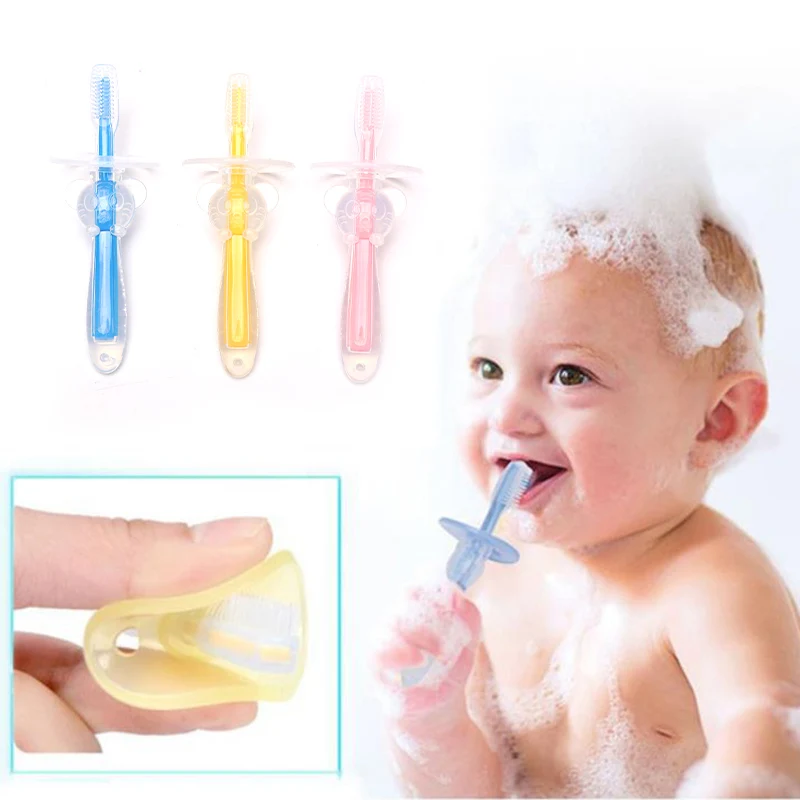 

1 шт., детская мягкая безопасная Гибкая зубная щетка