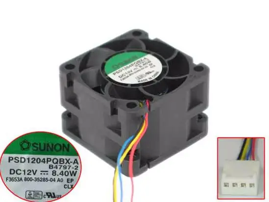SUNON PSD1204PQBX-A B4797-3 Сервер охлаждающий вентилятор постоянного тока 12 В 8 4 Вт 40x40x28 мм