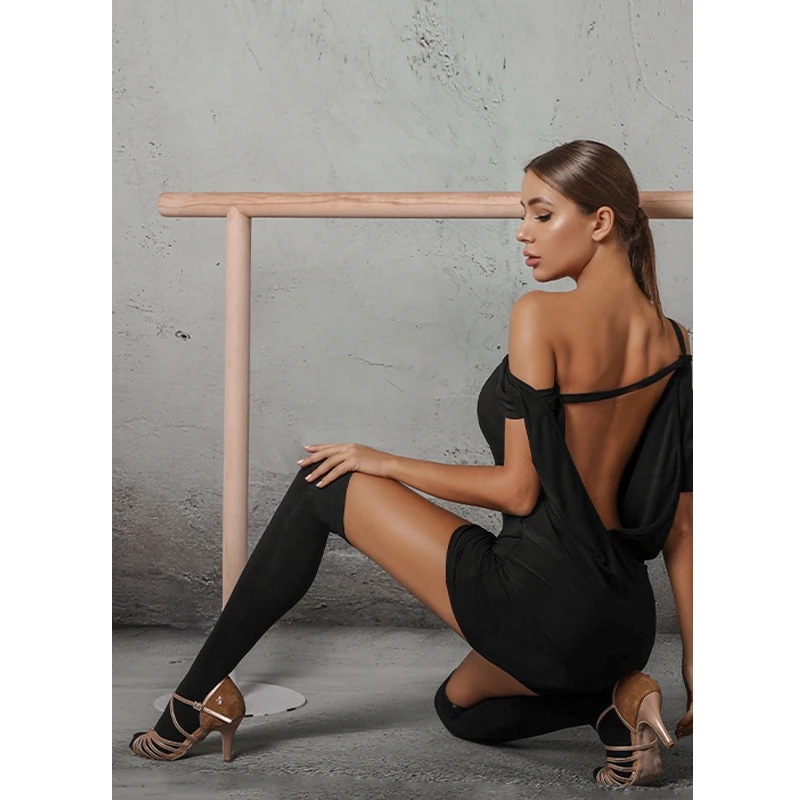 Новинка платье для латинских танцев женская сексуальная одежда занятий сальсы бальных румбы самбы платья