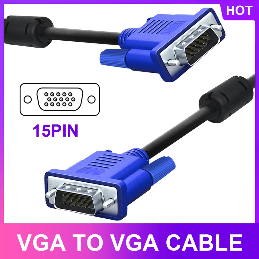 

1pcs 1.5M Computer Monitor VGA to VGA Cable with HDB15 Male to HDB15 Male connector For PC TV Adapter Converter